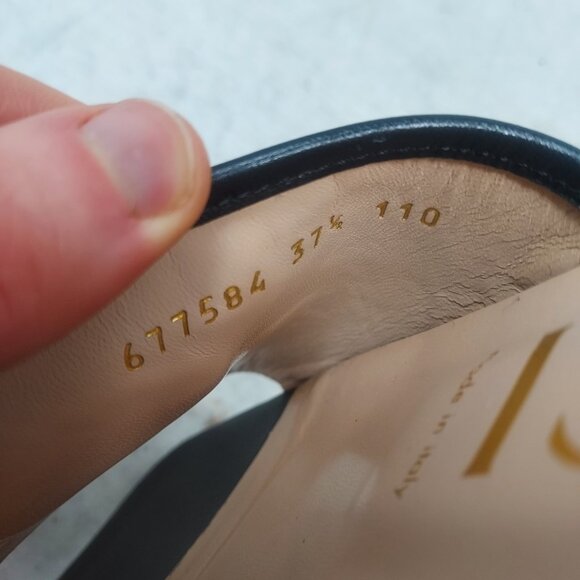 Gucci Jolie GG Marmont Slide Black White Sandal - Picture 3 of 11